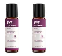 Sérums reductores de ojeras, aceite para contorno de ojos con rodillo refrescante, hidratante y revitalizante, 10 ml, fórmula hidratante no grasa, combate el envejecimiento.