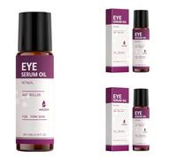 Sérums reductores de ojeras, aceite para contorno de ojos con rodillo refrescante, hidratante y revitalizante, 10 ml, fórmula hidratante no grasa, combate el envejecimiento.