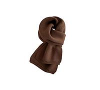 SERUMY Bufanda de punto Mujer Otoño Invierno Color Sólido Bufanda Slim Pañuelo Suave Marrón Blanco Cálido Cuello de lana Pashmina Chal