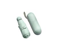 SERUMY Mini Mubrella - Paraguas plano y ligero para mujer, cinco pliegues, tamaño pequeño, fácil de guardar, color verde 2
