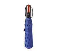 SERUMY Mini Mubrella - Paraguas plegable automático para mujer, mango de madera, resistente al viento, compacto, paraguas de viaje para hombre, apertura y cierre automático, color azul