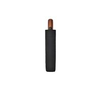 SERUMY Paraguas plegable con mango de madera para hombres grandes, paraguas negro para lluvia y mujer, paraguas plegable automático, 8 K, resistente al viento, color negro