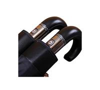 SERUMY Plegable Paraguas Mango De Cuero Hombres Paraguas Men Automatic Business 10Ribs Fuerte A Prueba De Viento 3 Plegable Gran Lluvia Paraguas-2