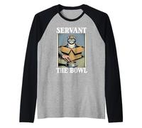 Servant The Bowl Cat In Box - Cuenco de comida con diseño de gato divertido Camiseta Manga Raglan