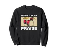Serve Play Alabanza para Músicos Cristianos Adorar Bateristas Sudadera