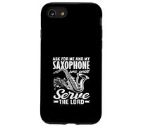 Serve The Lord Saxofón Saxofonista Divertido Carcasa para iPhone SE (2020) / 7/8