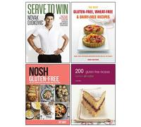 Serve To Win, 200 Gluten Free Recipes, Gluten-Free, Wheat-Free & Dairy-Free Recipes, Nosh Gluten-Free 4 Books Collection Set