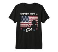 Served Like A Girl Female Veterans Day Gift Camiseta Premium
