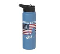 Served Like A Girl Female Veterans Day Gift Stainless Steel Insulated Water Bottle