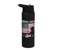 Served Like A Girl Female Veterans Day Gift Stainless Steel Insulated Water Bottle