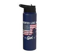 Served Like A Girl Female Veterans Day Gift Stainless Steel Insulated Water Bottle
