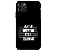 Served Survived Still Standing Bandera angustiada Veterinario militar Carcasa para iPhone 11 Pro Max