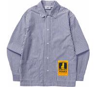 Service Works - Camisas - Poplin Stripe Waiter Shirt Royal - Talla L - Azul Azul L