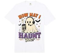 Servicio al Cliente Halloween How May I Haunt You Comfort Colors Adult Heavyweight T-Shirt