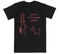 Servicio De Paseo De Perros Bunnys Camiseta Negra De Manga Corta para Niños Black Kids tee Short Sleeve T-Shirt