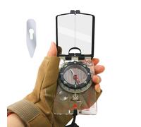 Servicio De Senderismo con Espejo - Compass De Orientación Profesional para Navegación Y Supervivencia | Supervivencia Compass con Espejo | Impermeable, Duradero Y Preciso para Mochileros Y Aventuras