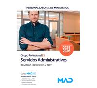 Servicios administrativos (Grupo Profesional E1). Personal laboral de Ministerios. Temario específico y test