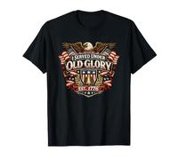 Servido bajo la Gloria EST 1776 Veterano Águila Militar EE.UU Camiseta