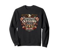Servido bajo la Gloria EST 1776 Veterano Águila Militar EE.UU Sudadera