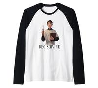 Servidor de Altar de Misa Latino Tradicional y Sobrepelliz Camiseta Manga Raglan