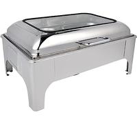 Servidor de buffet eléctrico Servicio de buffet Calentador de alimentos - Platos calentadores de alimentos, Buffet calentador de alimentos, Acero inoxidable con platos de vidrio, Juego de fondue