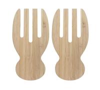Servidor de ensalada de madera, garras de madera para servir ensaladas, herramienta de cocina creativa con mano suave y molida a mano para cocina, boda
