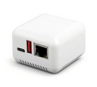 Servidor de impresión de red USB 2.0, soporta impresión de imágenes, carga tipo C, puerto USB de impresora, adaptador de servidor de impresión de computadora, Plug and Play, 100-240 V (enchufe de EE