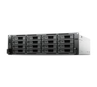 Servidor NAS en rack Synology 16 bahías AMD Ryzen V1780B 8GB DDR4 ECC expansión PCIe fuente redundante