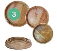 Serviertablett Marrakesch Orient & Mediterran Interior Madera Boho Natur Marrón