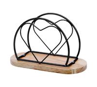 Serviette Organizer - Tissue Stand, 15.7x10x6.7cm Paper Dispenser for Dinner Setting, Wooden Rack with Space Saving Design, Desk Decor, Tabletop Holder for Living Room and Guest Area