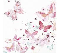 Servietten Frühling Lovely Butterflies - Servilletas (20 unidades, 33 x 33 cm), diseño primaveral de mariposas