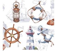 Servietten Maritim 20 servilletas de joyas de la navegación, ancla, faro, marítimo, lago, mar, vacaciones, verano, decoración de mesa, fiesta, celebración, manualidades, decoupage, decoupage, técnica