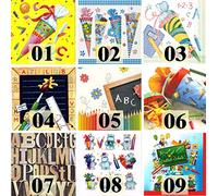 Servietten Schulanfang 20 servilletas Primer día en la Escuela diseños a Elegir de 04 - ABC