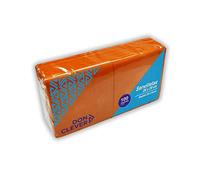 SERVILLETA 20X20 NARANJA/CAJA ECONOMICA 32 PAQUETES / 2 CAPAS/DON CLEVER/PARA CASA, BAR, RESTAURANTE