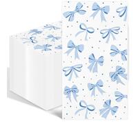 Servilleta de lazo, decoraciones para fiestas con lazo, 50 piezas de lindas servilletas de fiesta con lazo, suministros de vajilla para fiestas de compromiso, niña, baby shower, boda