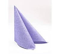 Servilleta desechable similar a la tela, absorbente, resistente al desgarro, aspecto de lino, ideal para gastronomía, Navidad, boda, celebraciones, 40 x 40 cm (lavanda)