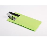 Servilleta Kanguro Kangucel Punta-Punta 40x40 cm | Pack 960 uds | Celulosa 100% 2 capas | Suaves, resistentes y esponjosas | Formato porta cubiertos para hostelería | Color Pistacho