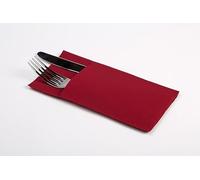Servilleta Kanguro Kangucel Punta-Punta 40x40 cm | Pack 960 uds | Celulosa 100% 2 capas | Suaves, resistentes y esponjosas | Formato porta cubiertos para hostelería | Color Burdeos