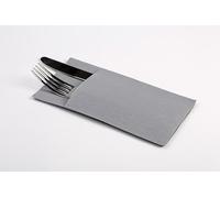 Servilleta Kanguro Kangucel Punta-Punta 40x40 cm | Pack 960 uds | Celulosa 100% 2 capas | Suaves, resistentes y esponjosas | Formato porta cubiertos para hostelería | Color Gris