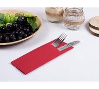 Servilleta Mini Kangucel Punta-Punta 32x40 cm | Pack 1.200 uds | 2 capas, celulosa 100% | Suaves, resistentes y esponjosas | Ideal para hostelería, menús y cafeterías | Color Rojo