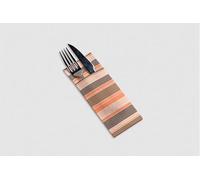 Servilleta Mini Kanguro Air-Laid Decorada 32x40 cm | Pack 600 uds | Tipo tela con bolsillo porta cubiertos | Air Soft® Tissue seco | Elegantes, absorbentes y desechables | Deco Linde Marrón