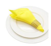 Servilletas 50 uds./Set de servilletas 30 cm Tela Satinada Cuadrada, pañuelo for Mesa, servilleta for Cena, for decoración Bodas, Fiestas, Eventos, Suministros for el hogar(Yellow)