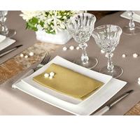 Servilletas Airlaid Premium, 40 x 40 cm, dorado, tacto tejido, juego de 20, calidad de restauración (dorado)