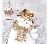 SERVILLETAS AMBIENTE 33x33cm 20 UD MUÑECO NIEVE