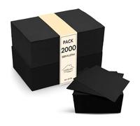 Servilletas Cocktail Desechables, Pack de 2000 unidades 10x10 cm plegadas, Servilletas papel de Micropunto modernas y rústicas para tus Ocasiones Especiales 20x20 abiertas - LAN&LAN (Negro)