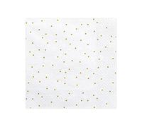 Servilletas Color Blanco con Lunares doradas, 33 x 33 cm, 1 Pack (20stück) SP33 - 23 - 008