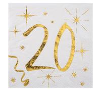 Servilletas con texto dorado 18 (20 unidades)