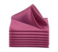 Servilletas cuadradas de satén 17 Pulgadas, 50 Uds., for decoración Boda, cumpleaños, Fiesta en casa, 43x43cm, paño Cocina, servilleta Mesa(Neon Rose)