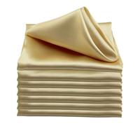 Servilletas cuadradas de satén 17 Pulgadas, 50 Uds., for decoración Boda, cumpleaños, Fiesta en casa, 43x43cm, paño Cocina, servilleta Mesa(Champagne)