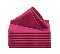 Servilletas cuadradas de satén 17 Pulgadas, 50 Uds., for decoración Boda, cumpleaños, Fiesta en casa, 43x43cm, paño Cocina, servilleta Mesa(Hot Pink)